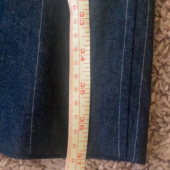 Vintage NWOT Chapter One dark denim skirt set with a white stripe no size tag - Picture 5 of 12